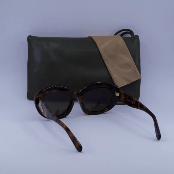 Loewe LW40153F 52E Cat Eye Sunglasses – Dark Havana\Brown display picture 1